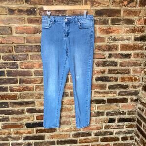 Amanda Paige Faded Medium Wash Blue Denim Skinny Leg Fit Jeans Women's Size 8